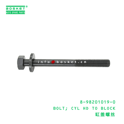 8-98201019-0 BOLT; CYL HD TO BLOCK ISUZU 4JJ1 4JH1 8982010190 に適した